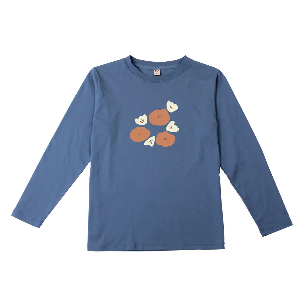 秋の七草長袖棉T中性T