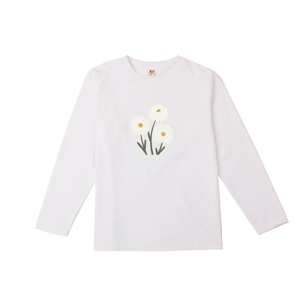 秋日雛菊長袖棉T中性T